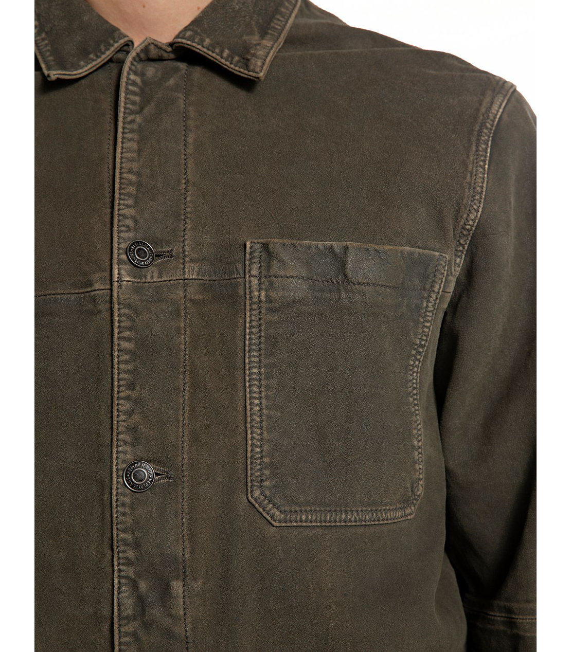 ヴィンテージ ウォッシュゴートスウェードジャケット 詳細画像 グレー 5